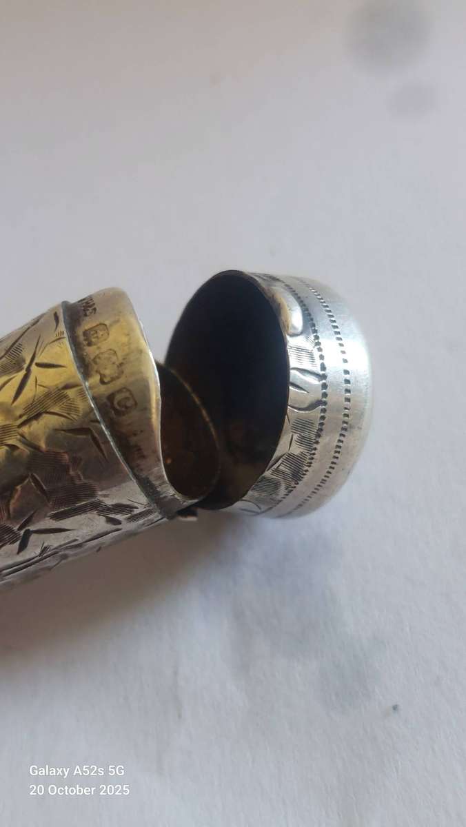 Wow!! 1902 Birmingham silver cigarette holder case makes a great pendant locket 13.4g