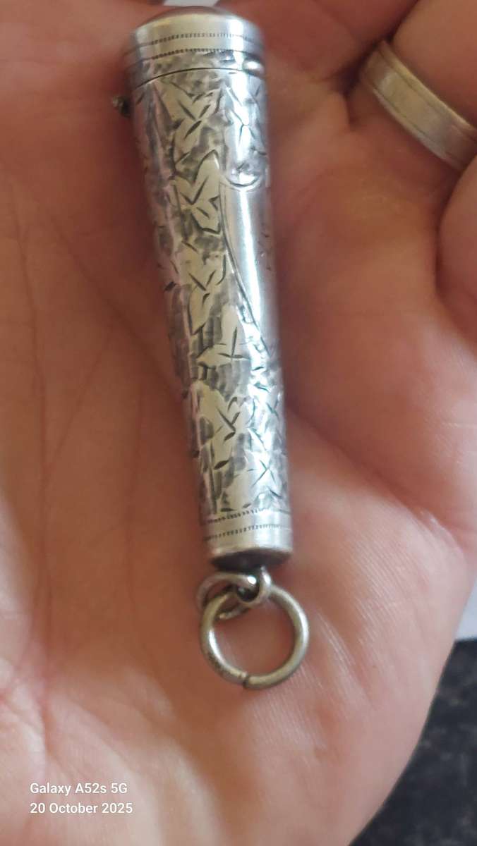 Wow!! 1902 Birmingham silver cigarette holder case makes a great pendant locket 13.4g