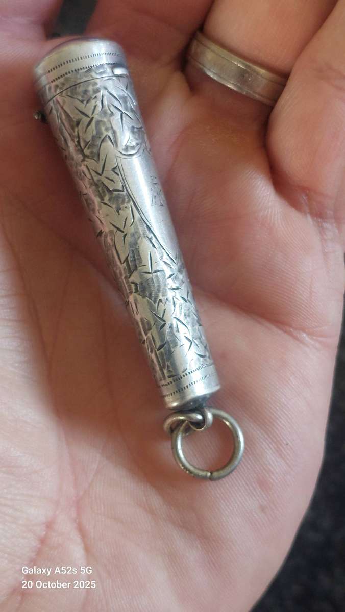 Wow!! 1902 Birmingham silver cigarette holder case makes a great pendant locket 13.4g