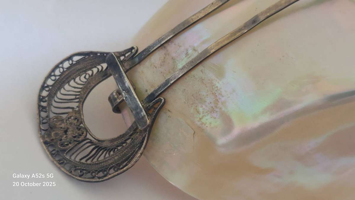 Amazing!! 19th century sterling silver Nautilus shell caviar dish circa 1890's Value R2500