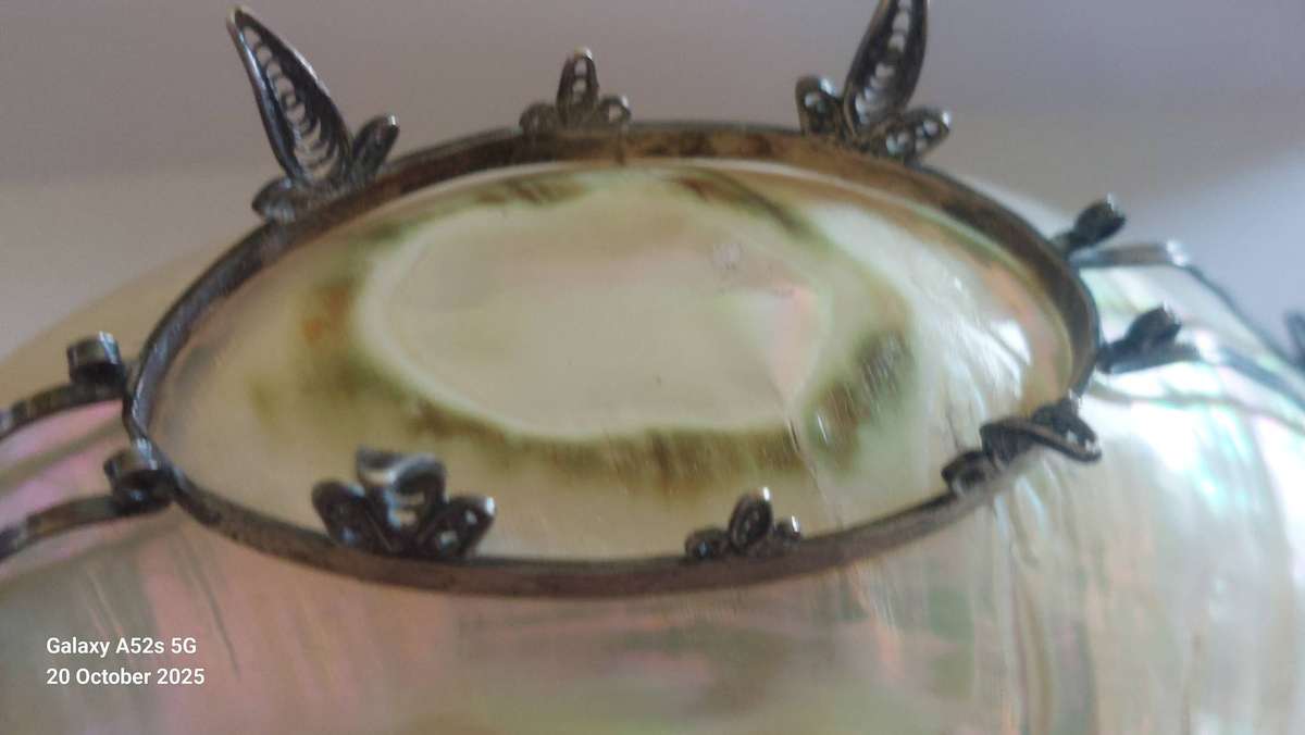 Amazing!! 19th century sterling silver Nautilus shell caviar dish circa 1890's Value R2500
