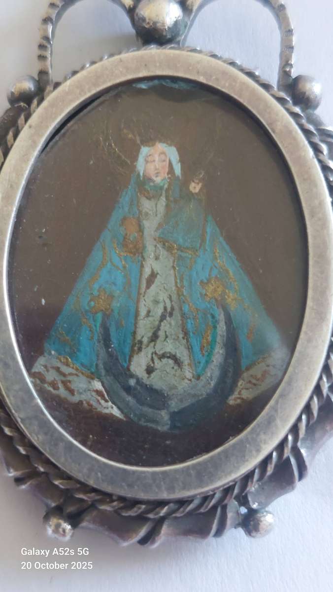 Rare!! Georgian Liberian sterling silver religious paintings pendant circa 1820's Value R5000