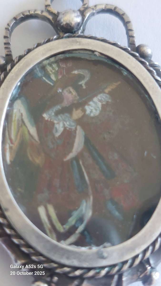 Rare!! Georgian Liberian sterling silver religious paintings pendant circa 1820's Value R5000
