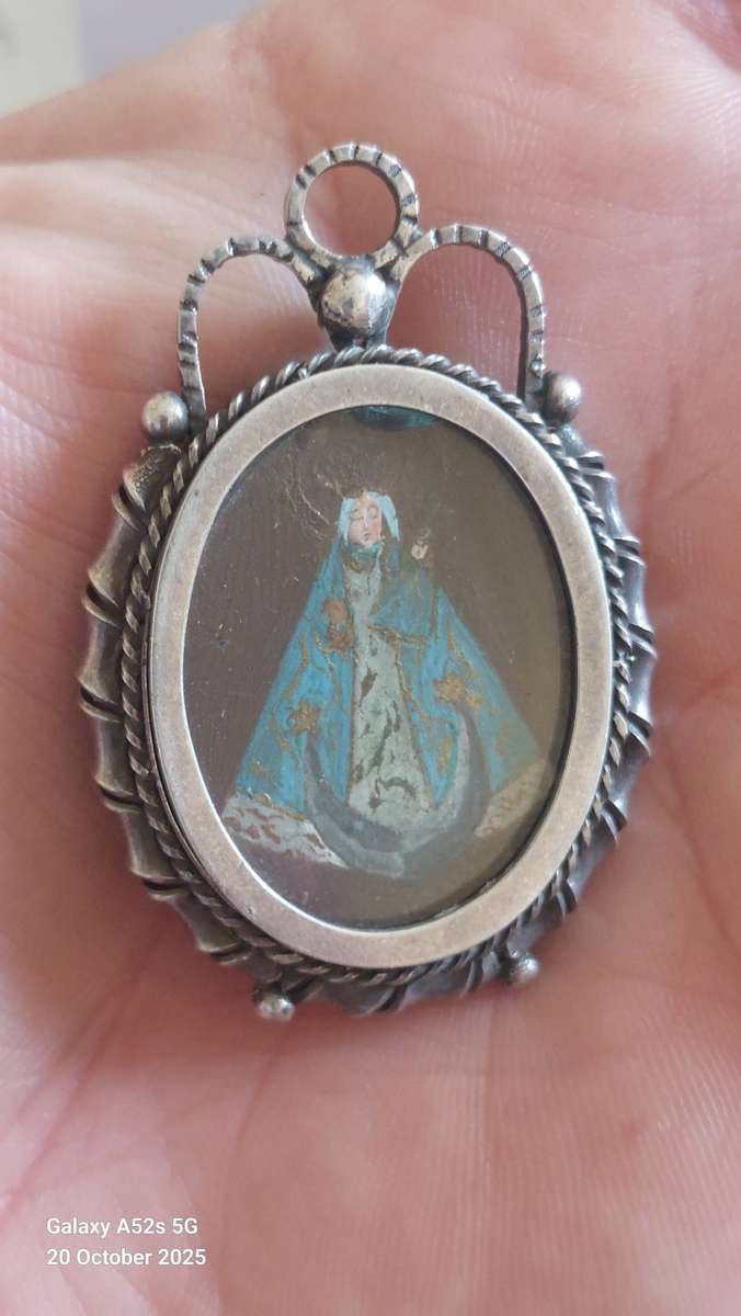 Rare!! Georgian Liberian sterling silver religious paintings pendant circa 1820's Value R5000