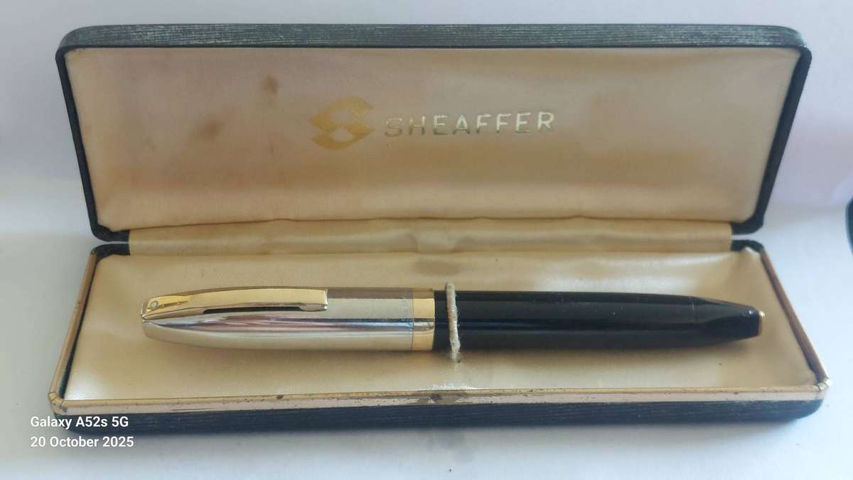 Rare!! 1959 Scheaffer PFM IV black snorkel 14ct gold nib fountain pen Value R4950