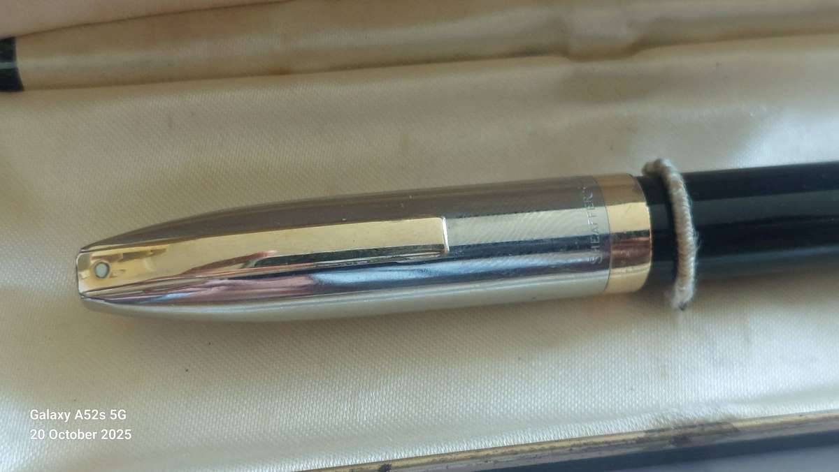 Rare!! 1959 Scheaffer PFM IV black snorkel 14ct gold nib fountain pen Value R4950