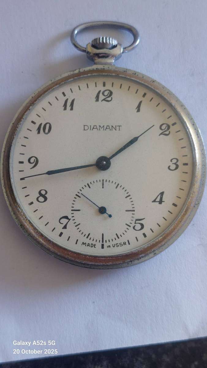 Rare Find!! Vintage Russian U.S.S.R Diamant pocket watch 100% working Value R2500