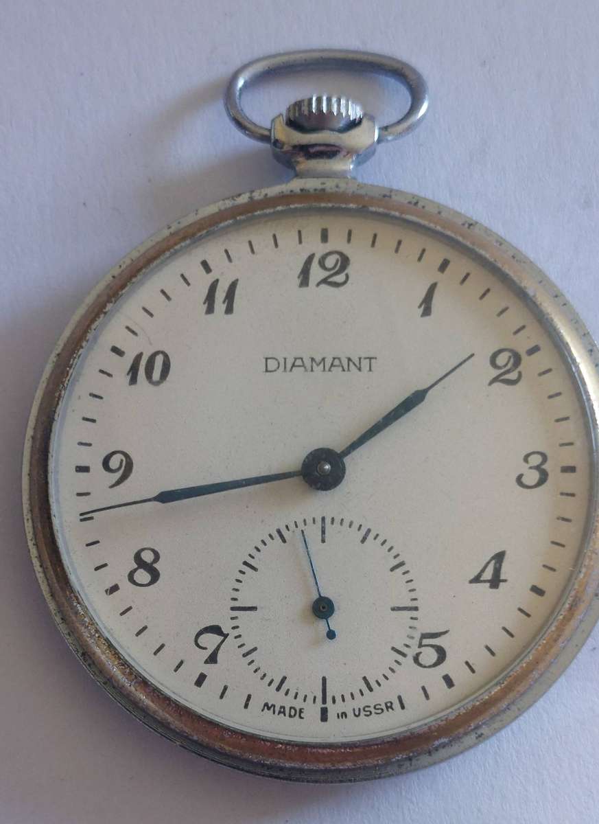 Rare Find!! Vintage Russian U.S.S.R Diamant pocket watch 100% working Value R2500