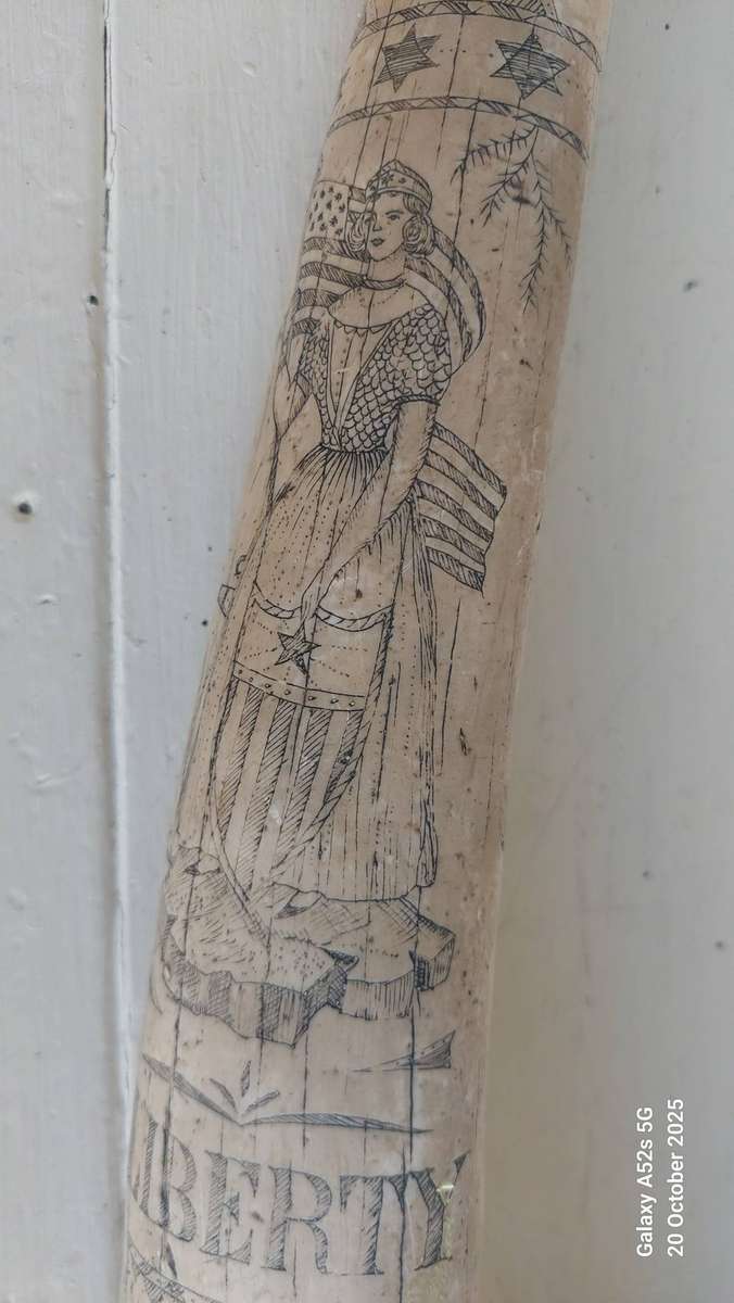 Wow!! Large James Allen marble resin reproduction skrimshaw tusk Value R2000