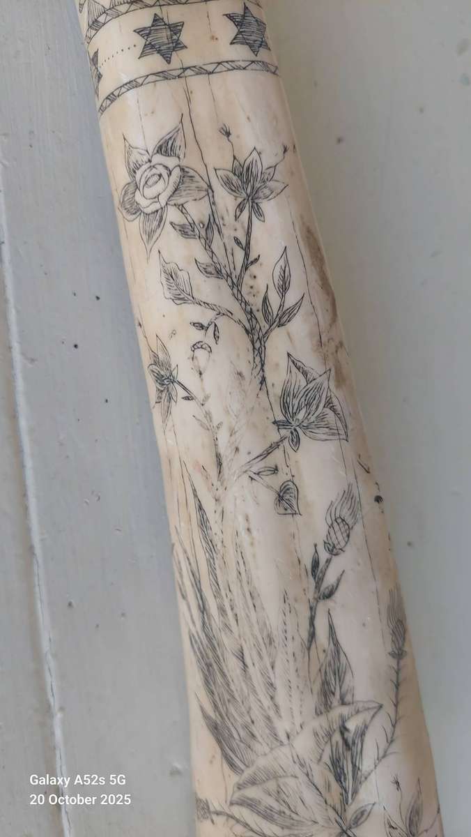 Wow!! Large James Allen marble resin reproduction skrimshaw tusk Value R2000