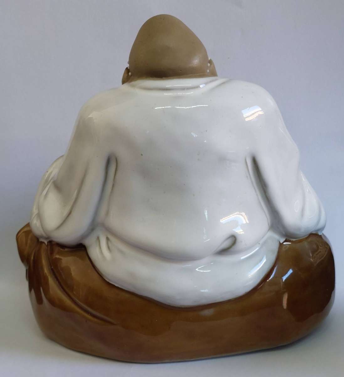 Vintage Chinese ceramic laughing Budha circa 1970's with makers mark