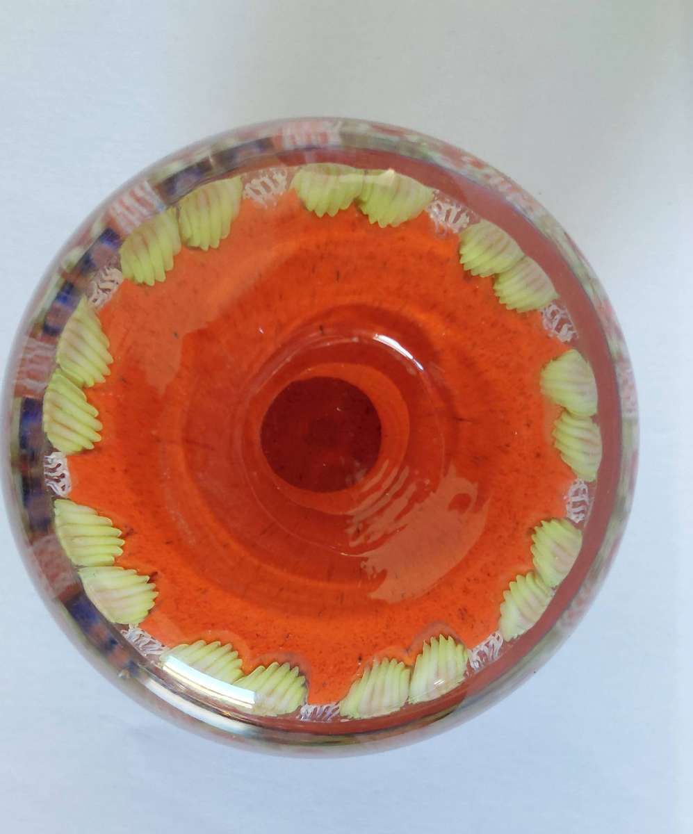 Gorgeous vintage millefiori glass paperweight looks English in design