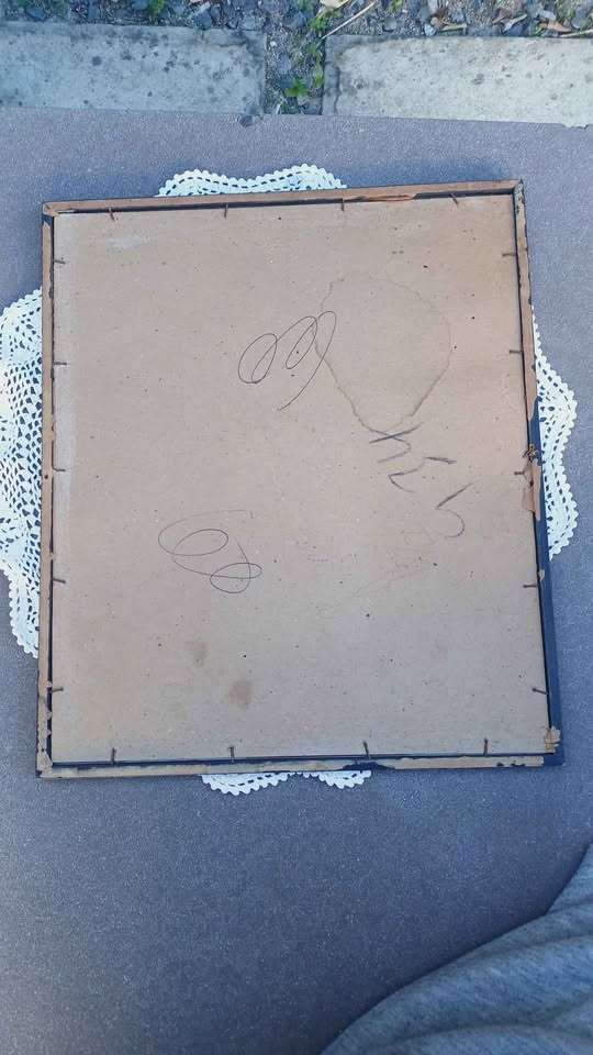 Memorial picture A/M TE Cullis. SA Air Force 1943 - Framed behind glass