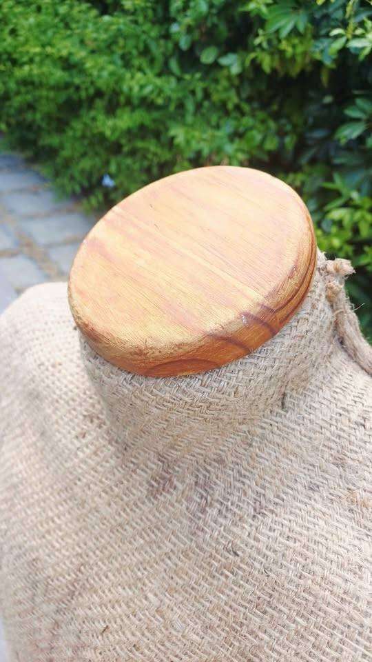 Large retro hessian covered male mannequin torso