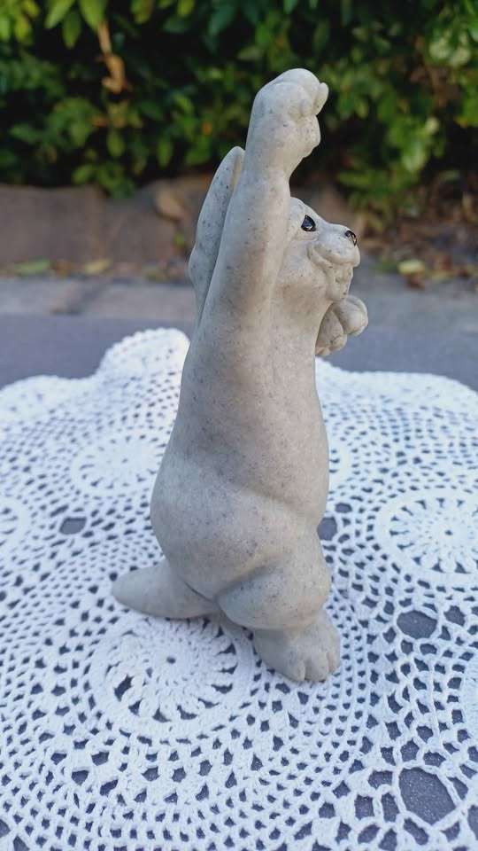 Quarry Critters Caz the Cat Stone Figurine by Second Nature Design