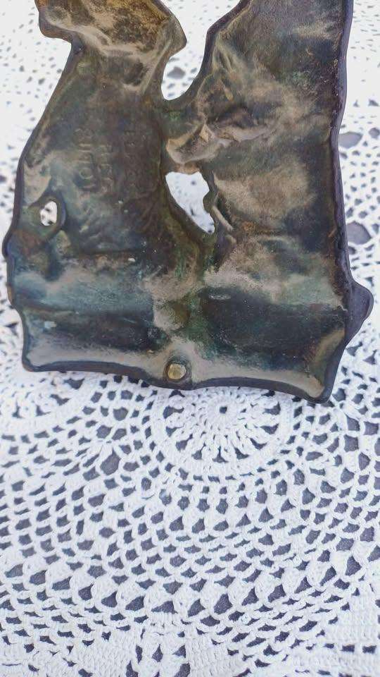 Vintage Brass Door Knocker. Sealyham Terrier Dogs. Elpec England .Reg 811901