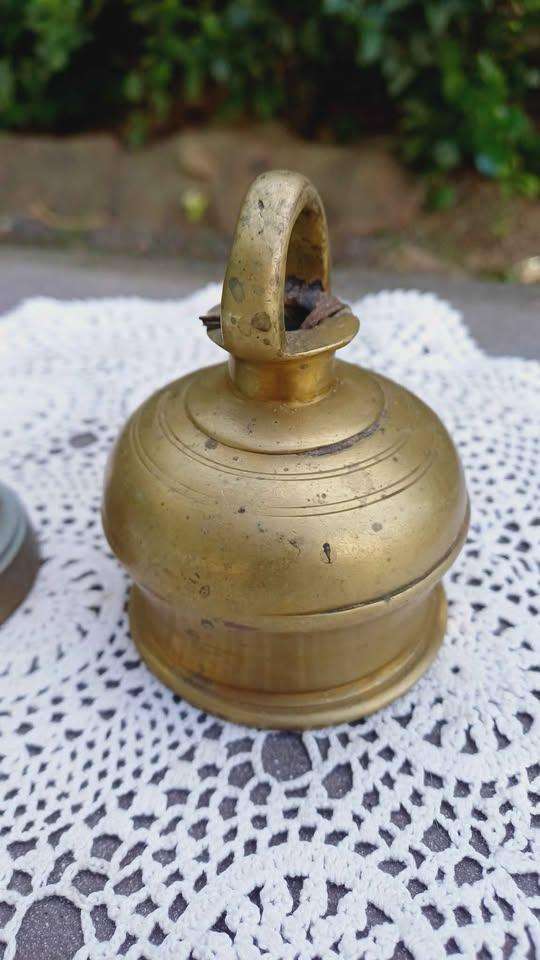 2 vintage brass "Temple" Bells