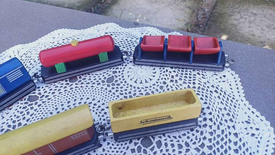 Circa 1948. Schowanek wooden train set Nr. 10401 in original box. Made in Austria