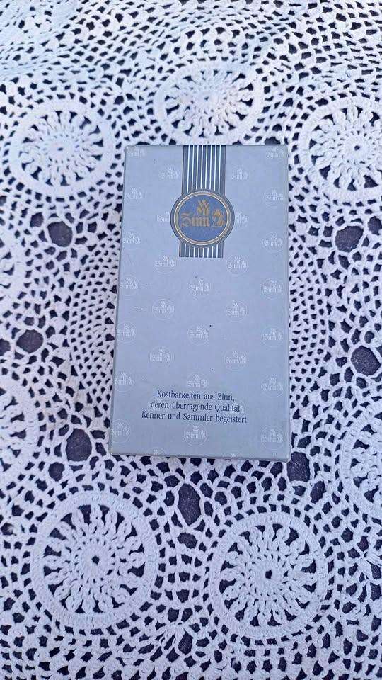 Magnificent vintage WMF German pewter harp in original box