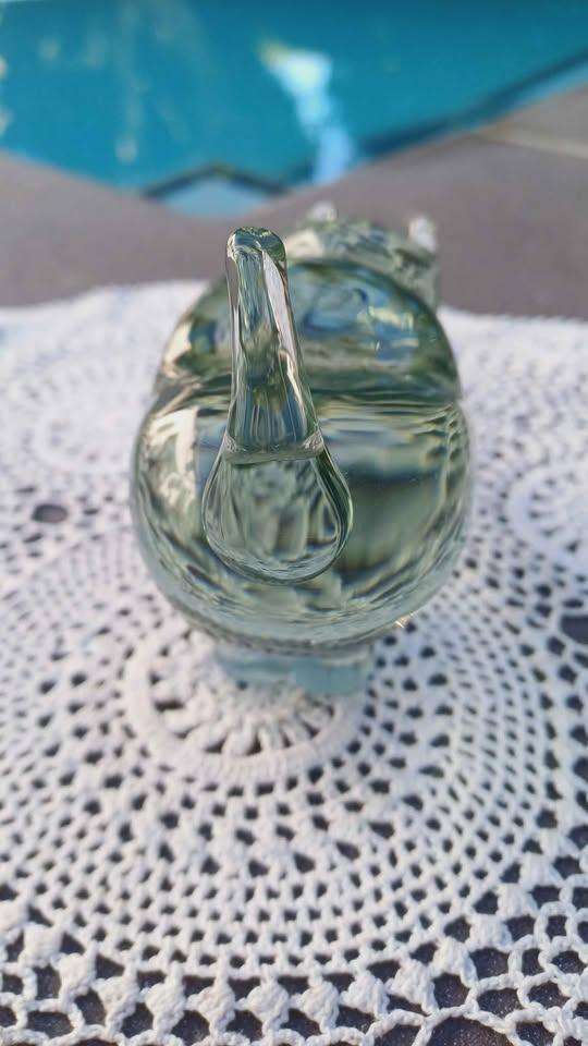 Quirky glass warthog - Marked Halliburton