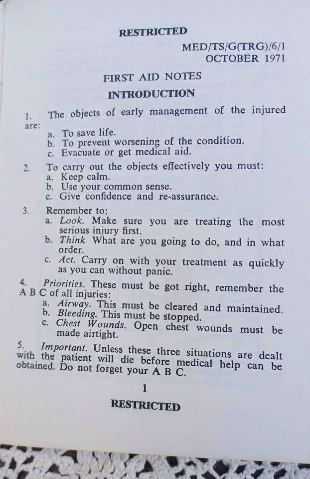 1975 Nato Handbook: Emergency War Surgery  + 1971 First Aid Notes for Rhodesian Army and Airforce