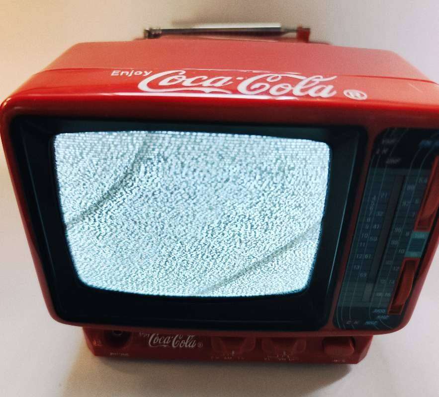 Original 1980's Coca-Cola 5.5" TV and AM/FM Radio