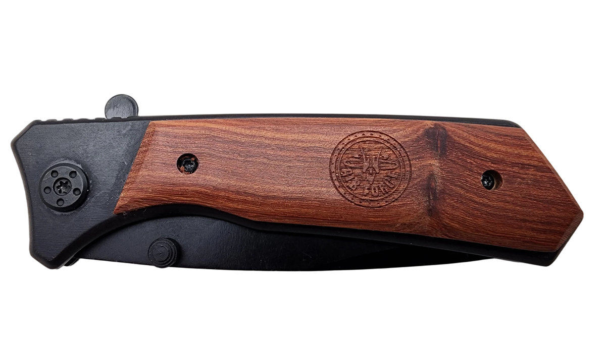 Browning Folding Knife With Wooden Handle