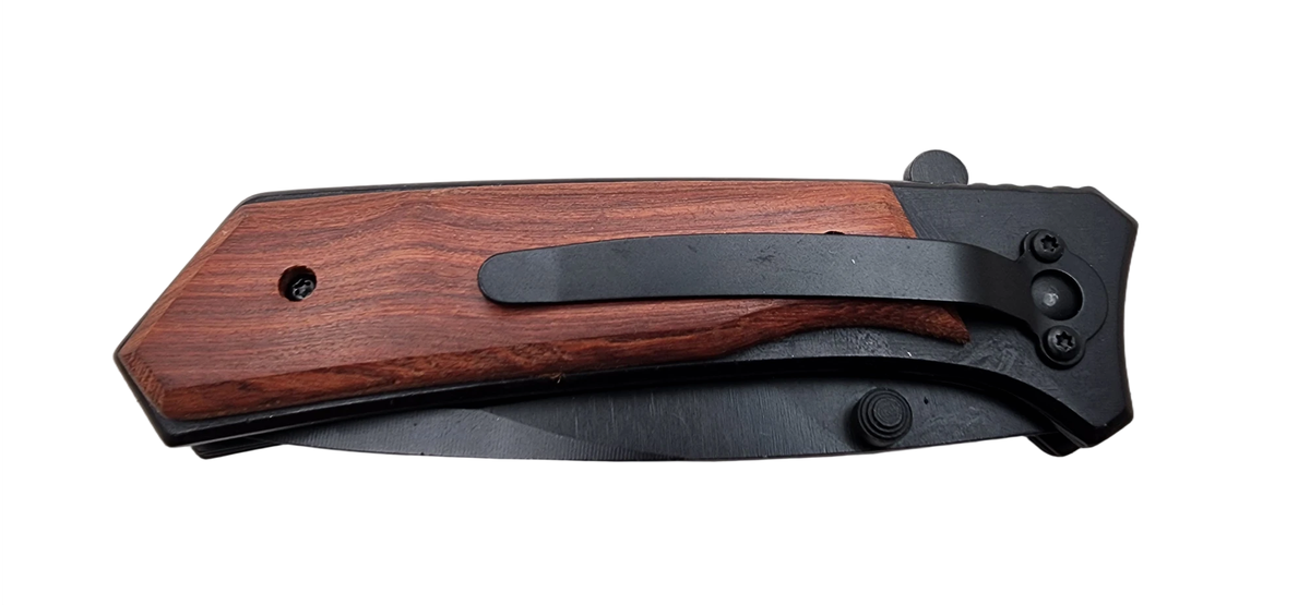 Browning Folding Knife With Wooden Handle