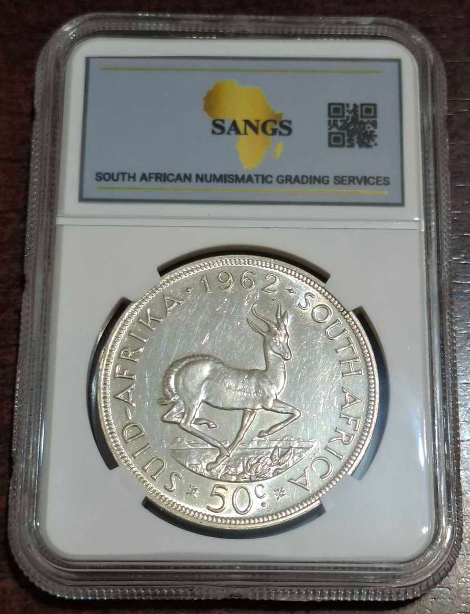 1962 South Africa 50 Cent coin