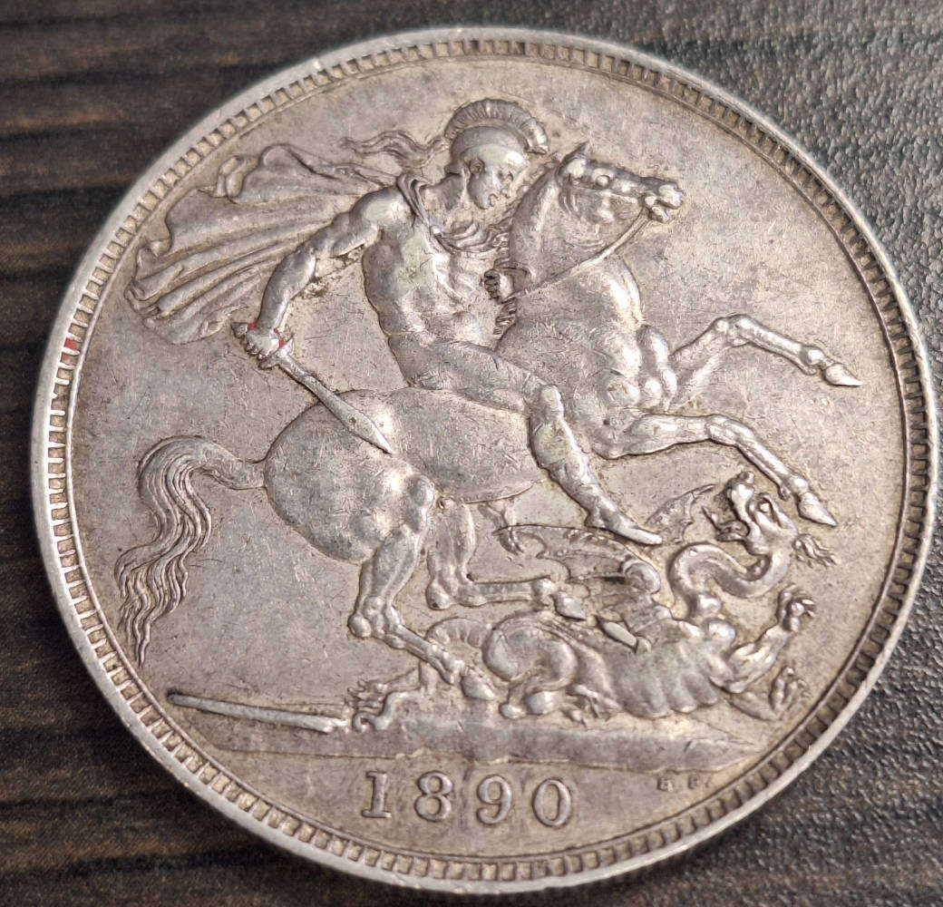 1890 Great Britain silver crown