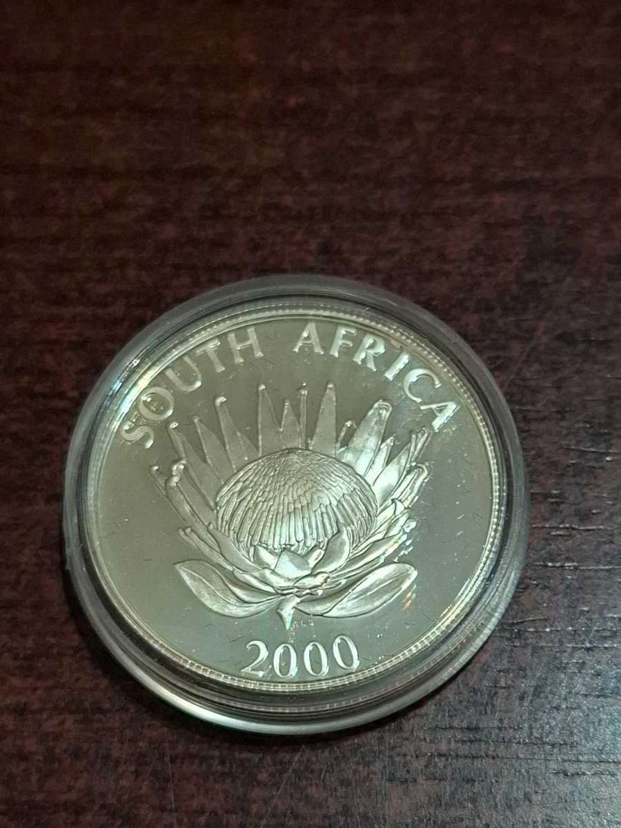 South Africa 2000 Wine Barrels 1 Rand Silver Coin,Proof