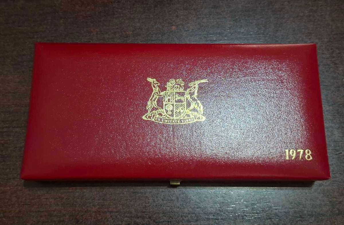 1978 RSA Proof Set in Original Red SA Mint Box No Gold