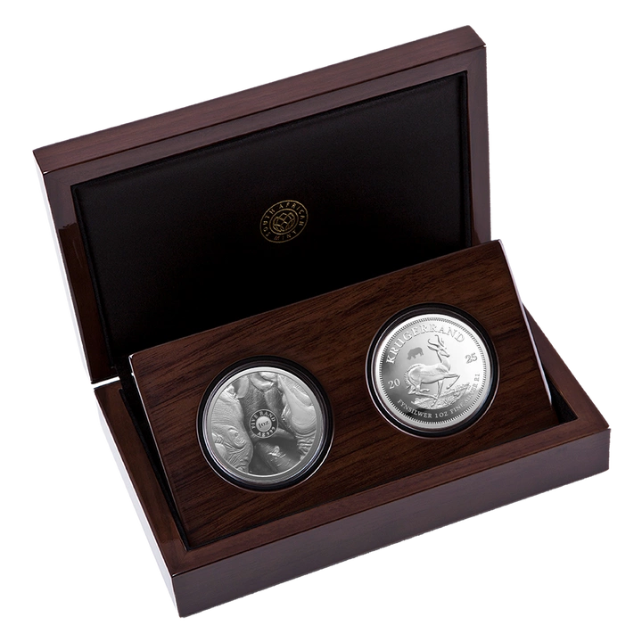 2025 1oz Silver Krugerrand Rhino Privy Mark & 1oz Silver Rhino Combo Set - Series 3