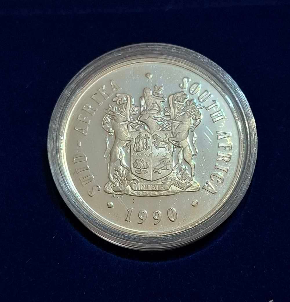 SOUTH AFRICA SILVER 1 RAND 1990