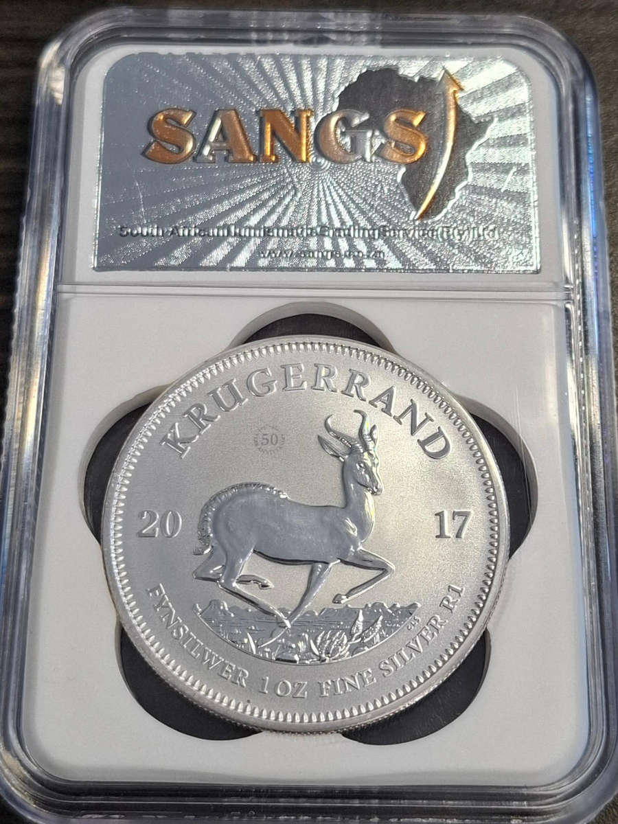 2017 Krugerrand silver marking 50th anniversary Graded