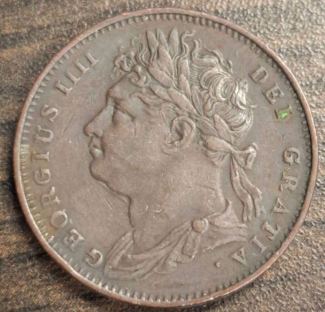 1821 Great Britain 1/4 Penny