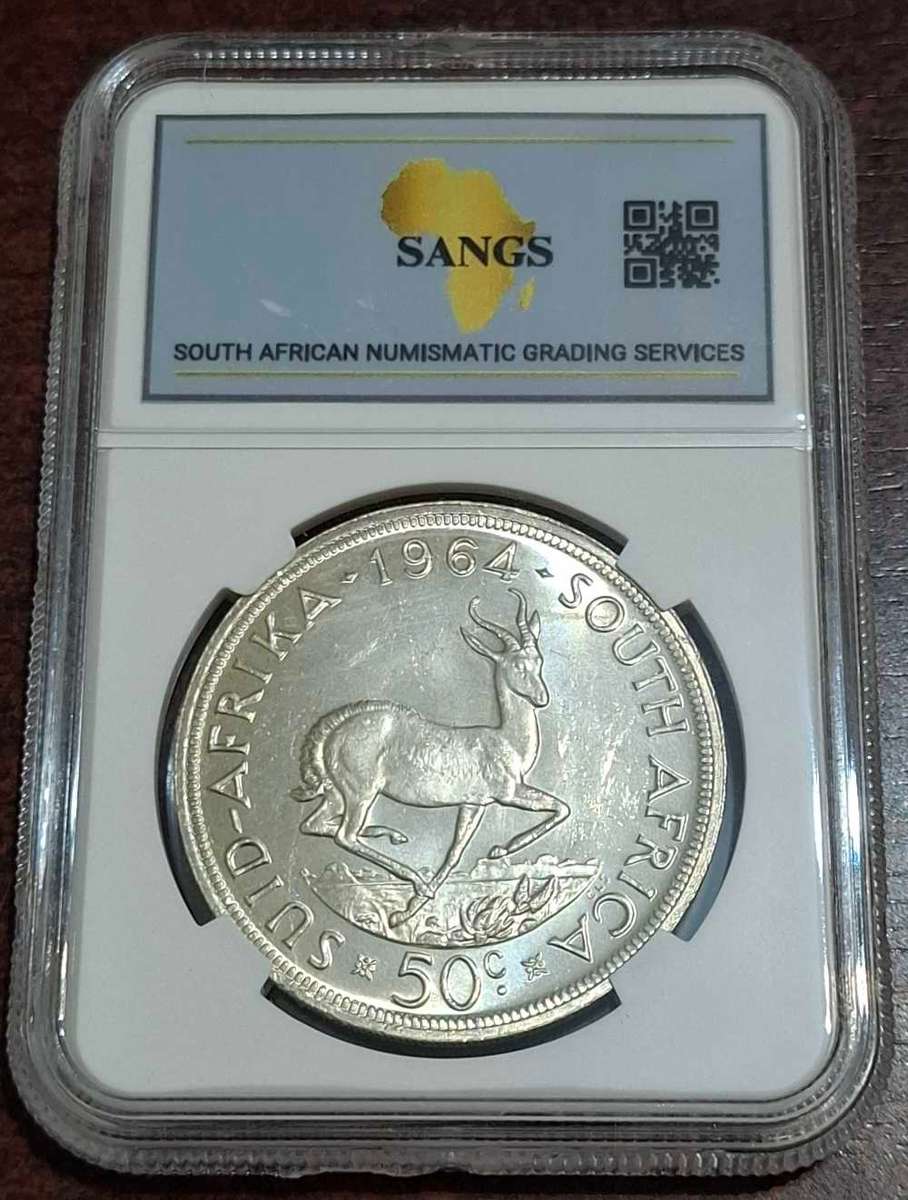 1964 South Africa 50 Cent coin