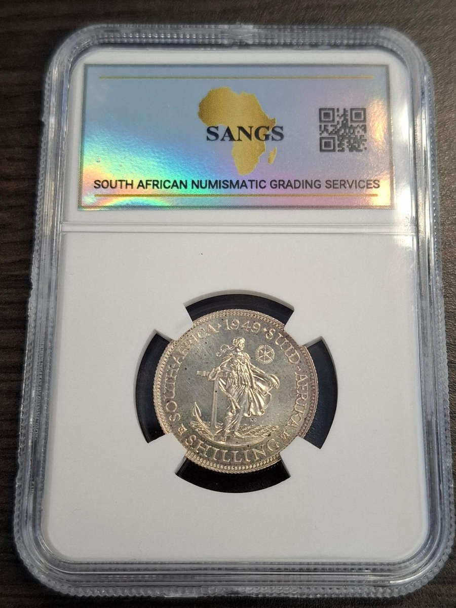 1949 1 Shilling silver coin