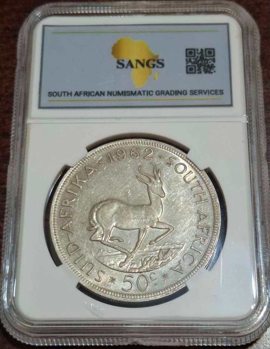 1963 South African 50-cent coin