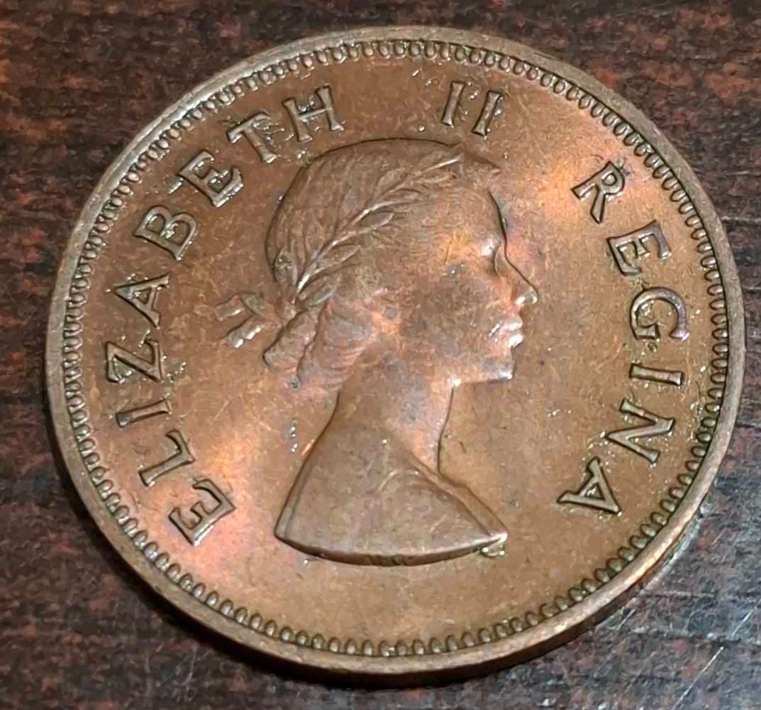 1960 South African half penny coin