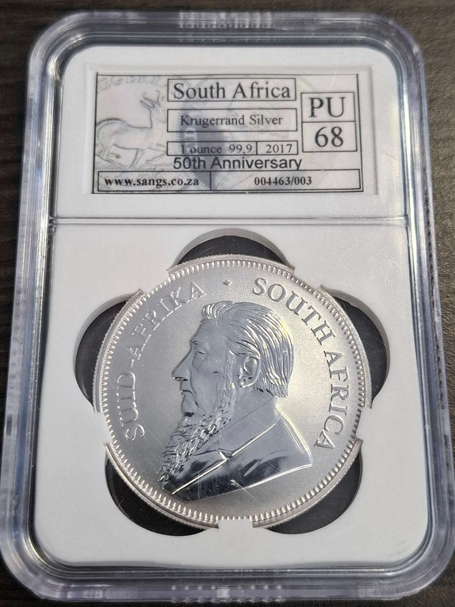 2017 Krugerrand silver marking 50th anniversary Graded