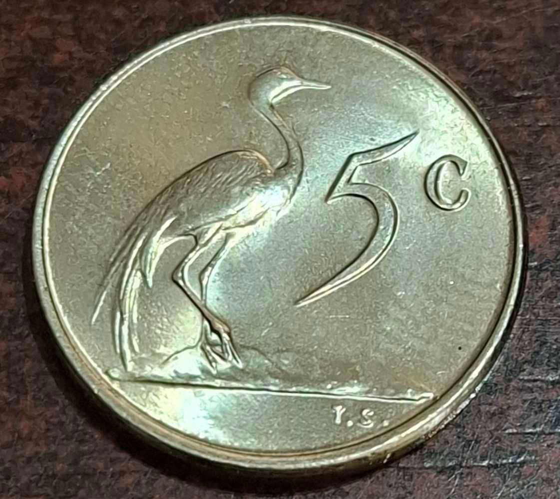 1965 South African 5 Cent coin