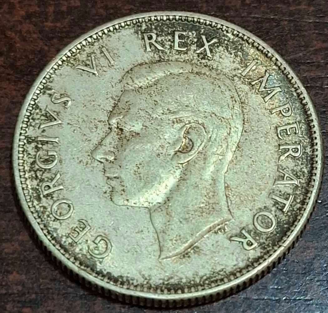 1938 South African Two Shilling coin