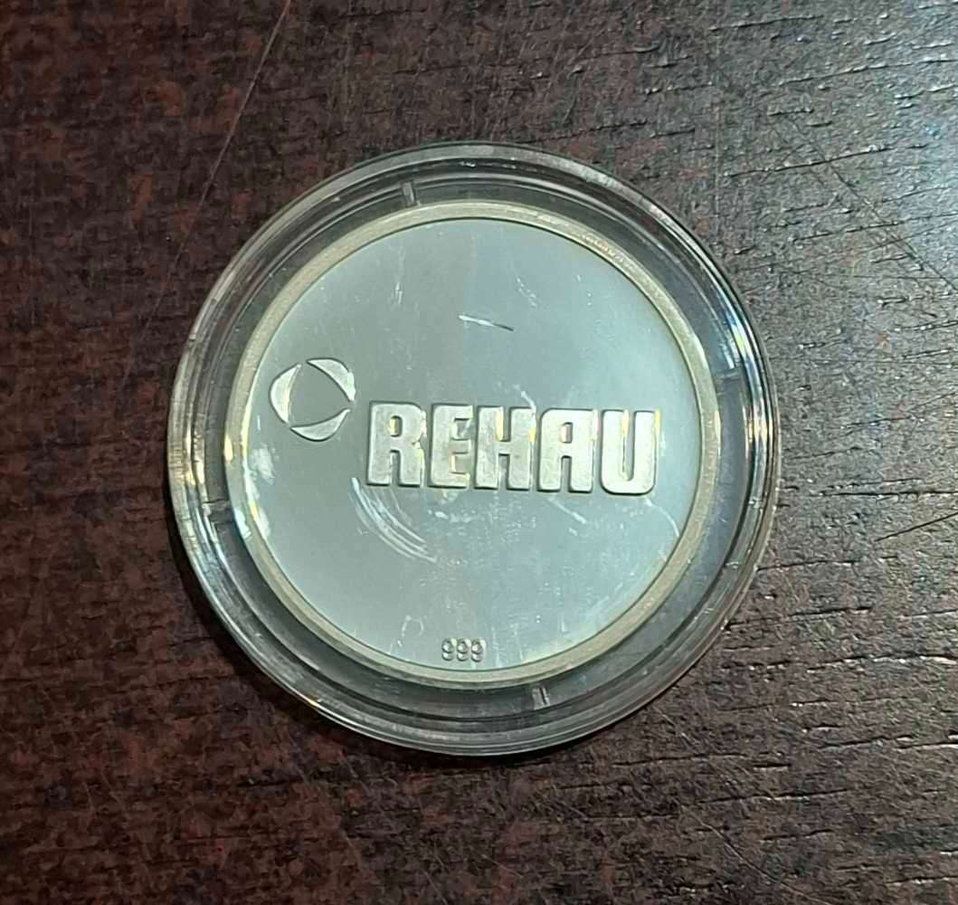 Rehau safety medallion silver