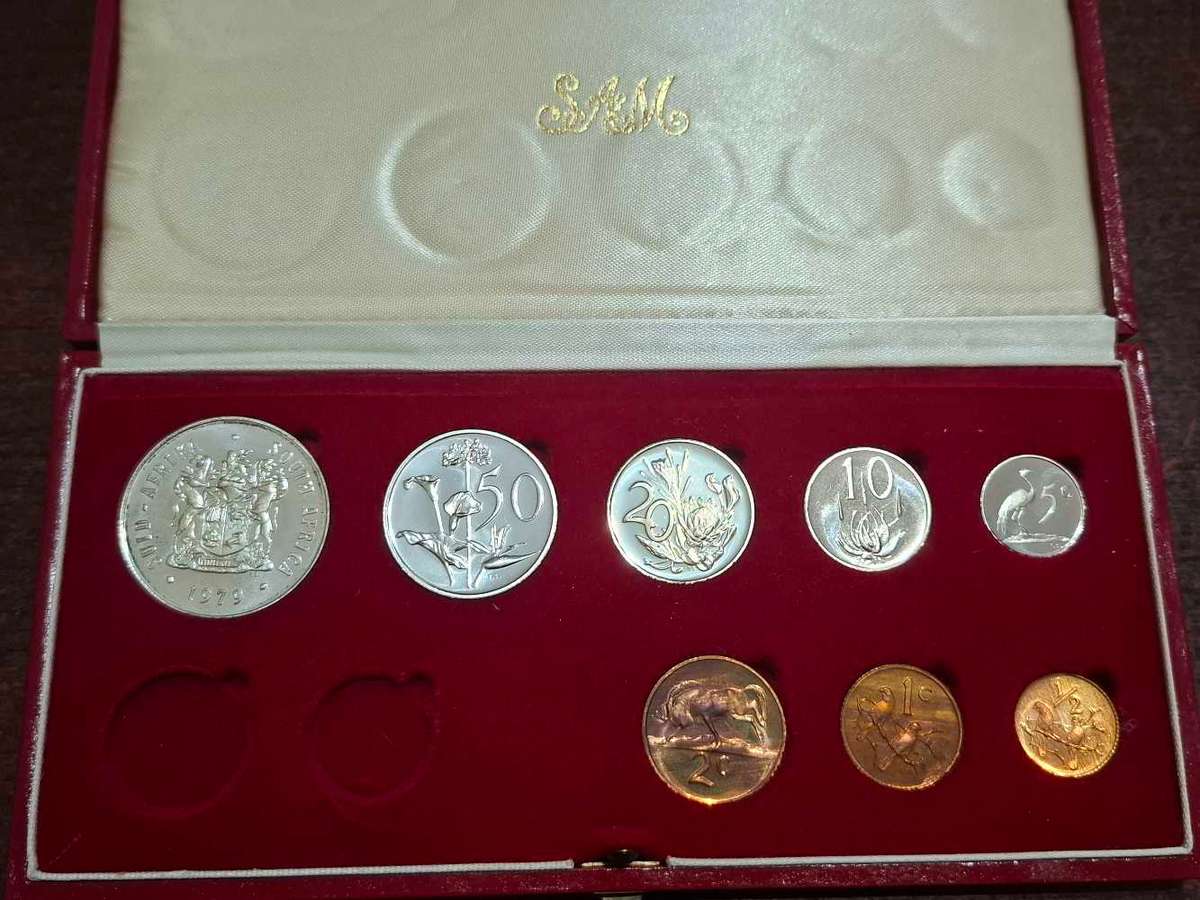 1979 RSA Proof Set in Original Red SA Mint Box No Gold