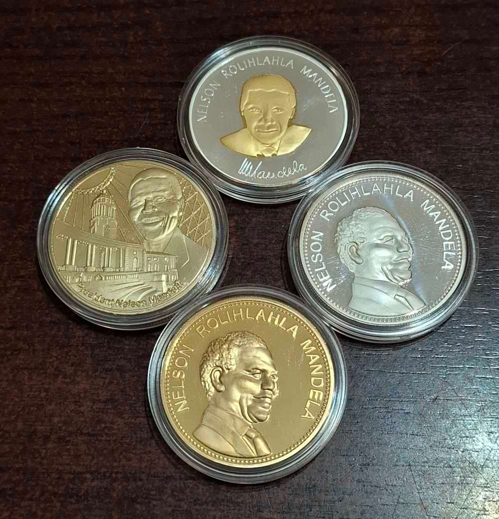 Mandela coins not silver Set of 4 different coins
