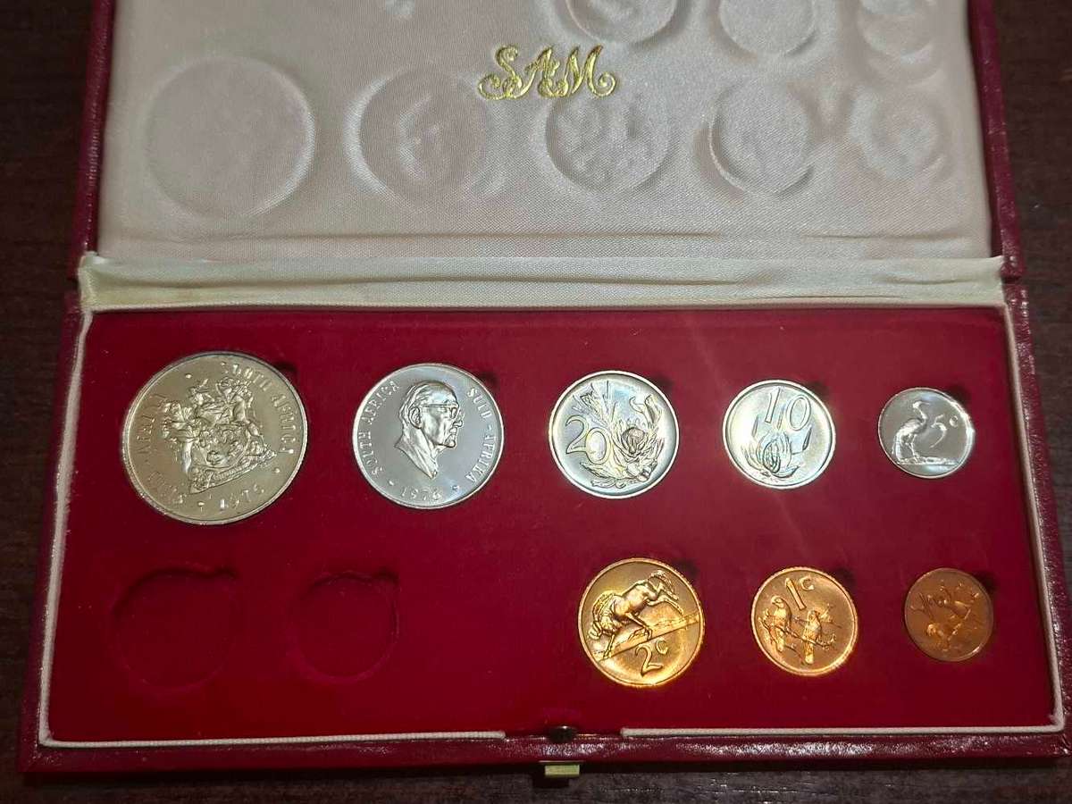 1976 RSA Proof Set in Original Red SA Mint Box No Gold