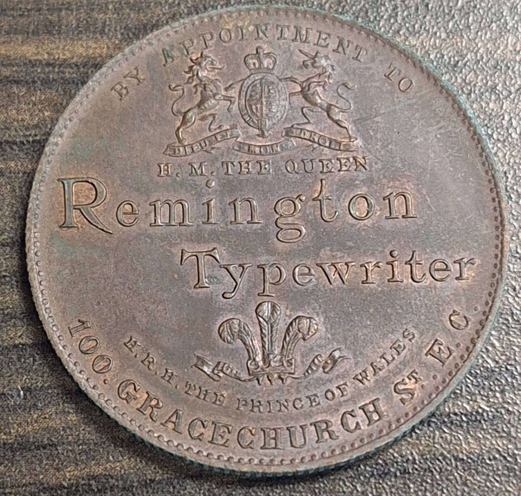 1896 Token - Remington Typewriter