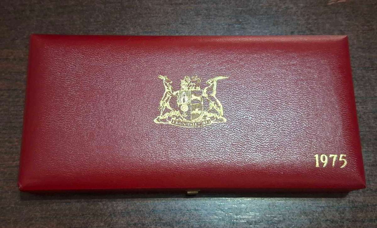1975 RSA Proof Set in Original Red SA Mint Box No Gold