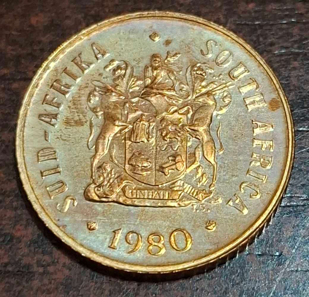 1980 South African 1 cent coin